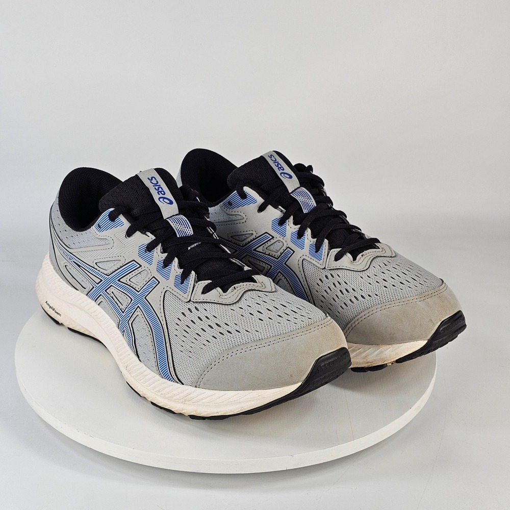 Asics Gel-Contend 8 Womens 11 Mens 8.5 Grey Blue Running Shoes 1011B492 Sneakers